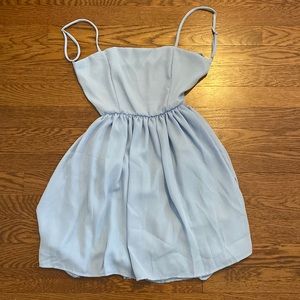 open back mini dress